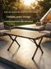 Double-Sided Lightweight Aluminum Folding Camping Table for Outdoor, Barbecue, and Leisure Use