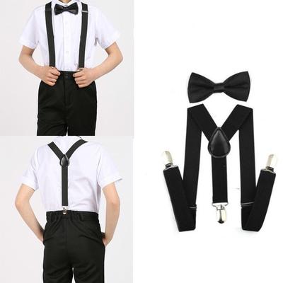 Мальчики Девочки Дети Регулируемые Эластичные Y-образные Подтяжки Детские Подтяжки Комплект Галстук-Бабочка Бабочка Галстук-Бабочка Свадебный