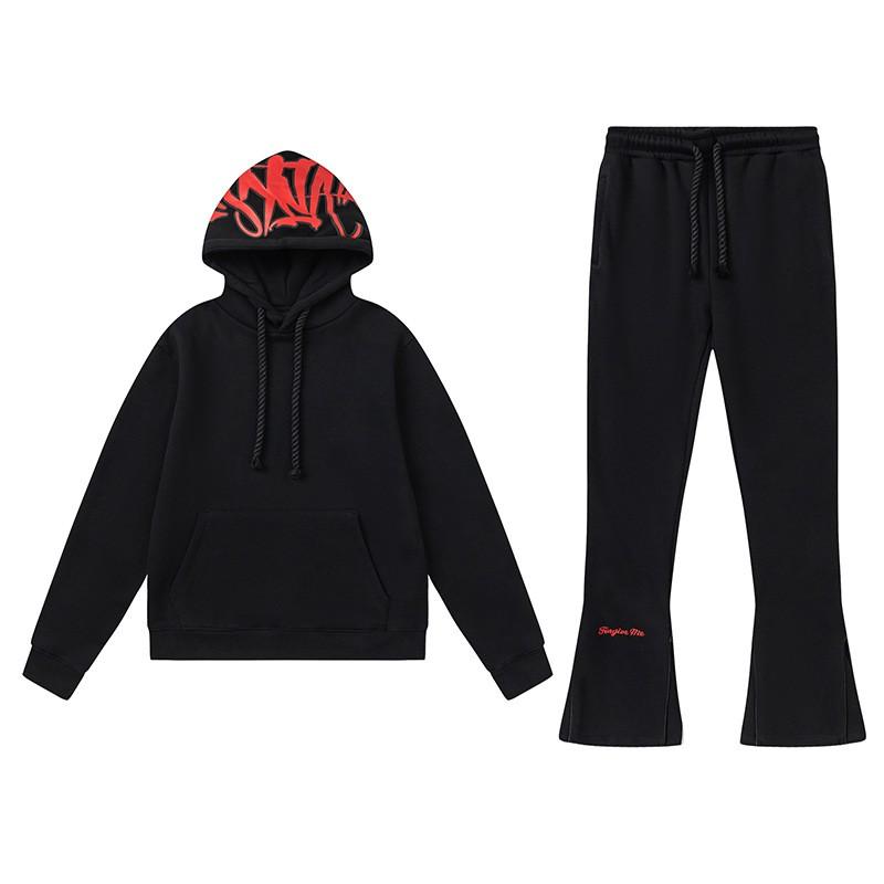 Hip Hop Streetwear Hoodie Pants Set Teen Boys Cotton Long Sleeve Casual Outfit Winter