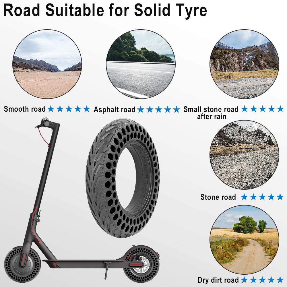 Updated 10inch Solid Tire Anti-Explosion Tire for Xiaomi M365 1S Pro Electric Scooter Shock Absorber Damping Honeycomb Tyre