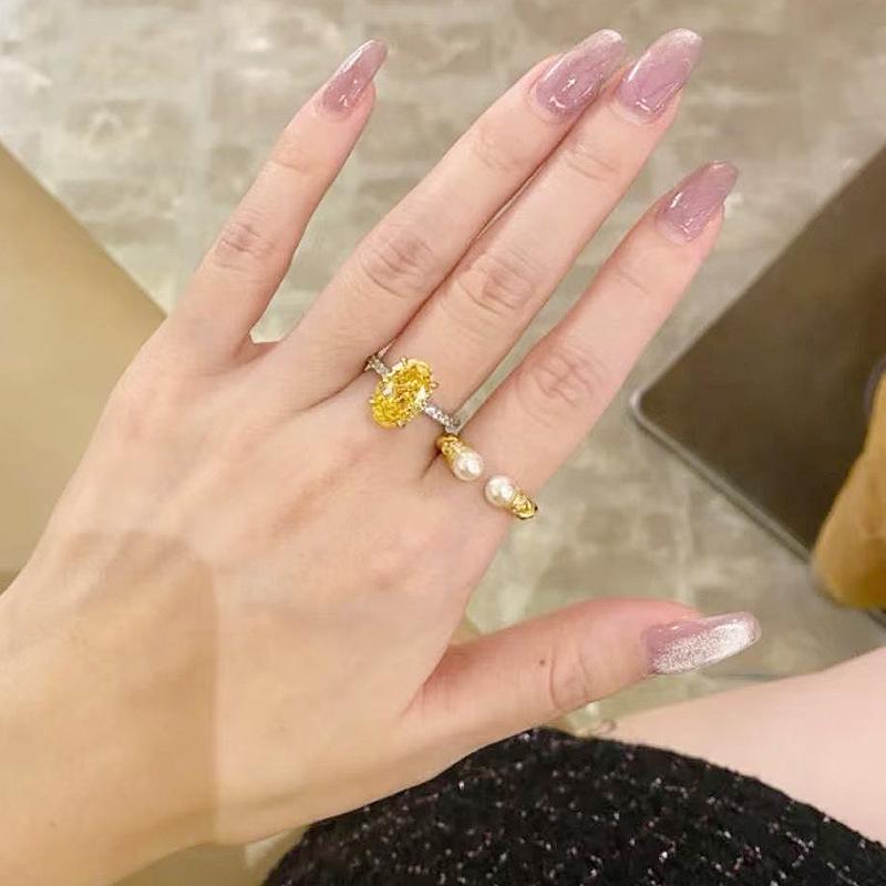 Ювелирные изделия Xiancan 2021 Овальное сияющее кольцо: Серебро 925 пробы с бриллиантом высокой чистоты для женщин.