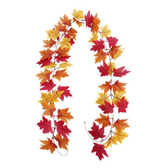 1/2 шт. 175/200 см Осенняя гирлянда из кленовых листьев для подвешивания в помещении и на улице, искусственные листья, растения, лиана, ротанг, осеннее украшение для каминной полки, камина, крыльца