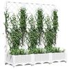 VidaXL Planter with Trellis White 120x40x121.5 Cm PP 153283