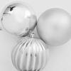 XXL Christmas Ornament Set 3 pcs Silver Plastic
