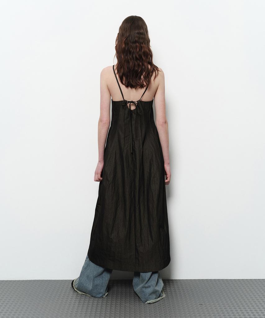 Daiaegeuneol Halterneck Long Dress (Charcoal)