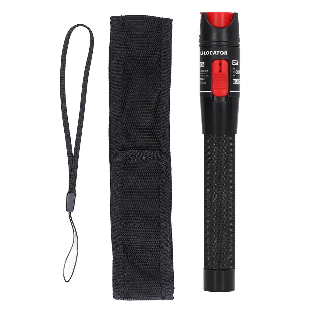 Black Fiber Optic Visual Fault Locator Anti Slip Handle Ergonomic Optical Fiber Red Lighting Pen Tester HT 50(More Than