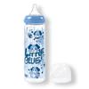 LittleForBig Adult Baby Bottle with "Ao-chan" Print, Dustproof Lid, Replaceable Silicone Nipple, Blue