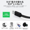 iPhone 16 USB-C & Cable 3A/60W Fast Charging Retractable Charging Cable Type C 15 Pro Max/Galaxy iPad Pro/Air MacBook Various Support (1m/black)