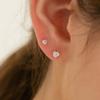 LUNNE 14k Heart Cubic Earrings (14k Gold) #ES03
