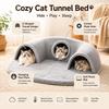 Multifunctional U-shaped Cat Tunnel Bed—A Detachable, Washable Plush Tunnel Bed That Combines Play and Rest; Suitable for Home, Indoor, and balcony