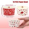 Christmas Santa Claus Paper Bowl Navidad Natal Noel Snowman Disposable Bowl Merry Christmas Decor For Home 2025 New Year 2026
