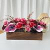 Artificial Flowers Potted with Pot Flower Rectangular Simulation Silk Planter Box for
