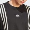 adidas Originals SS23 Толстовка Adicolor 70-х годов в стиле ретро с тремя полосками и свободным кроем, женские топы черного цвета IK7869