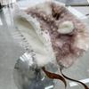Spotted Fuzzy Leg Warmers Cute Deer Hood with Lace Women Fluffy Boot Cuff Shoe Cover Furry Leg Warmers with Pompom for Winter Party Street Dating Wear