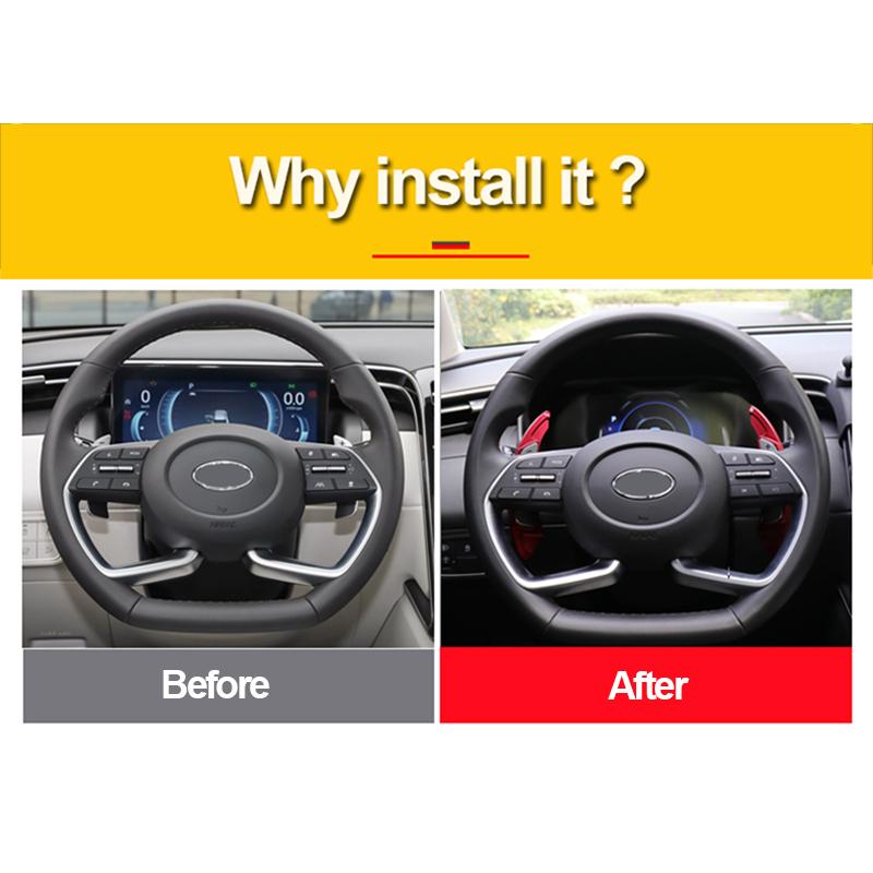 Для Hyundai Tucson NX4 2022 2023 Hybrid N Line алюминиевые подрулевые лепестки переключения передач, аксессуары для переключения передач