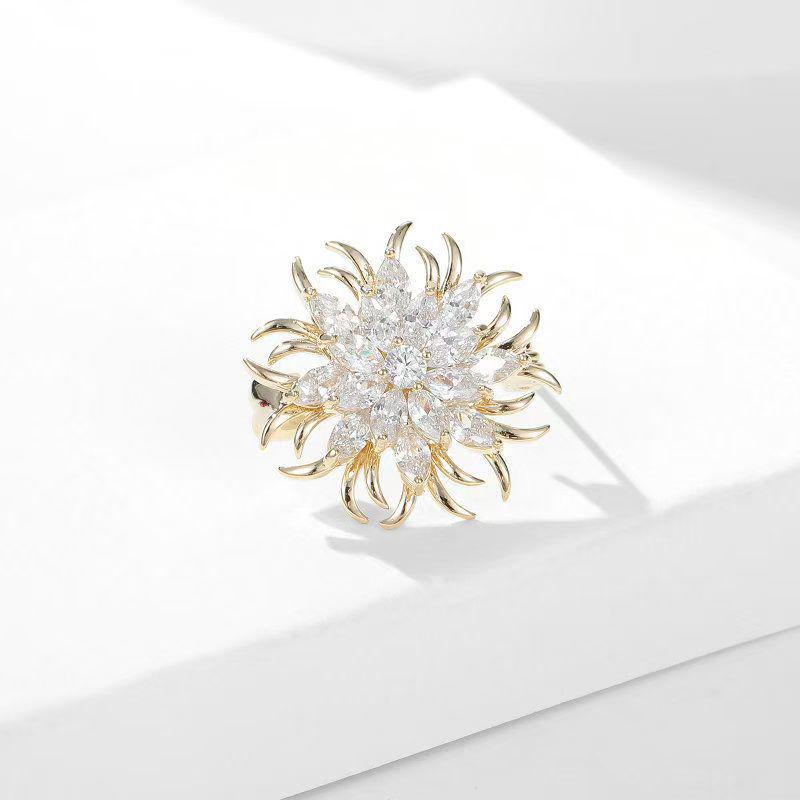 Изысканная брошь «Пион»: Высококачественная брошь в китайском стиле с цветочным узором для женщин, классический модный аксессуар и подарок