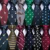 Barry.Wang Fun Animal Ties for Men Novety Design Handkerchief Cufflink Casual Woven Necktie Set
