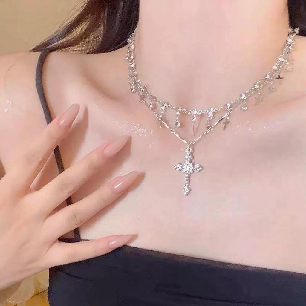 Женское летнее роскошное ожерелье из титановой стали - Дизайн высокого класса, кулон на ключицу