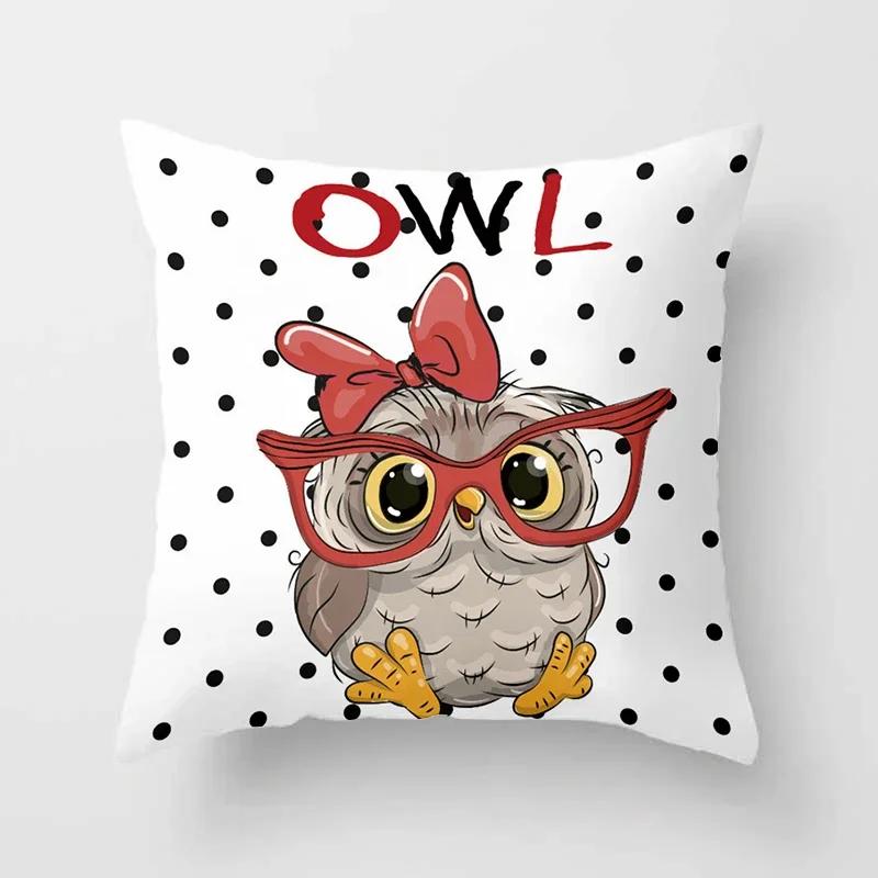 Милые наволочки на подушки с совами  Удобная наволочка x Декоративные подушки для дивана, кровати, машины, пледа, домашнего декора