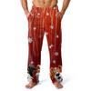Мужские домашние брюки с принтом по всей поверхности, пижамные брюки для сна, длинные брюки, пижамные брюки