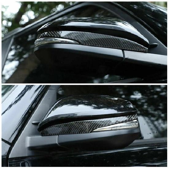 For Toyota 4Runner 10- Real Carbon Fiber Rearview Mirror Molding Cover Trim