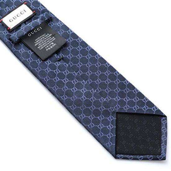 GG [Gucci] Tie, Navy, pattern, GUJ-834 [Used]