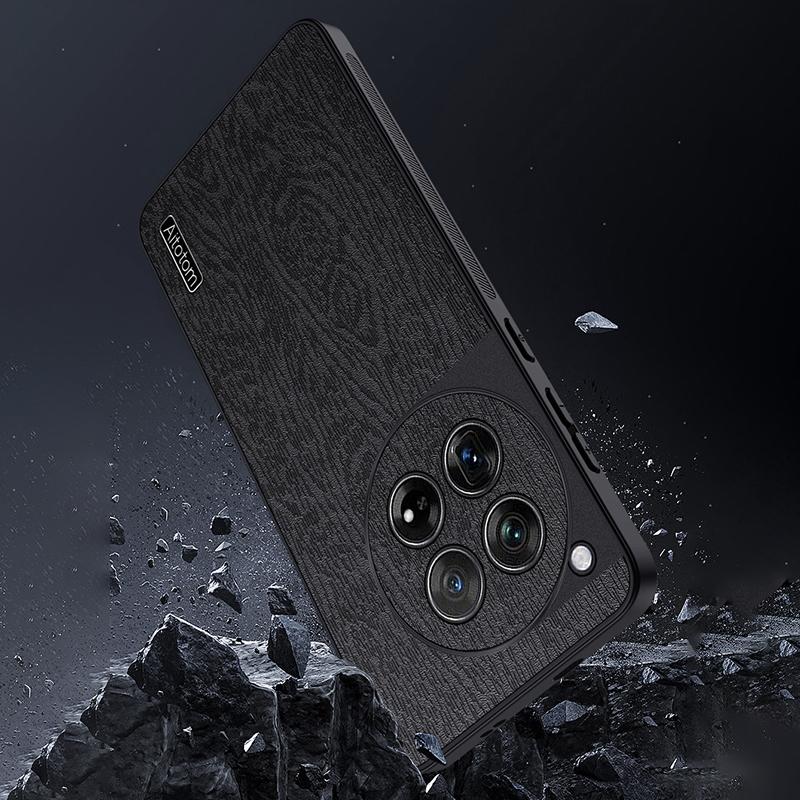 For OnePlus 12 5G Cell Phone Case Bump Proof Wood Grain Back Cover