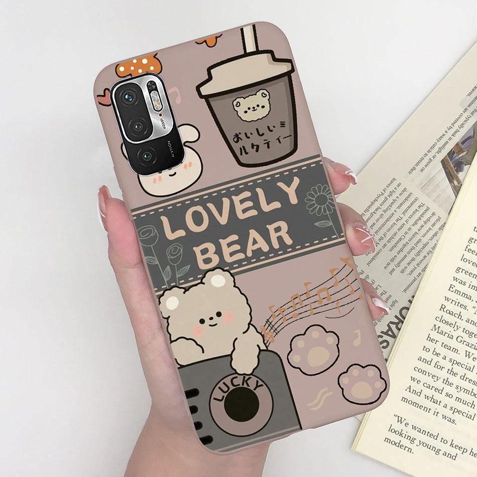 For Xiaomi Redmi Note 10 10T 11 SE 5G Case Pilot Cartoon Pattern Soft Silicone Back Cover For Xiaomi Poco M3 Pro 5G New Bumper