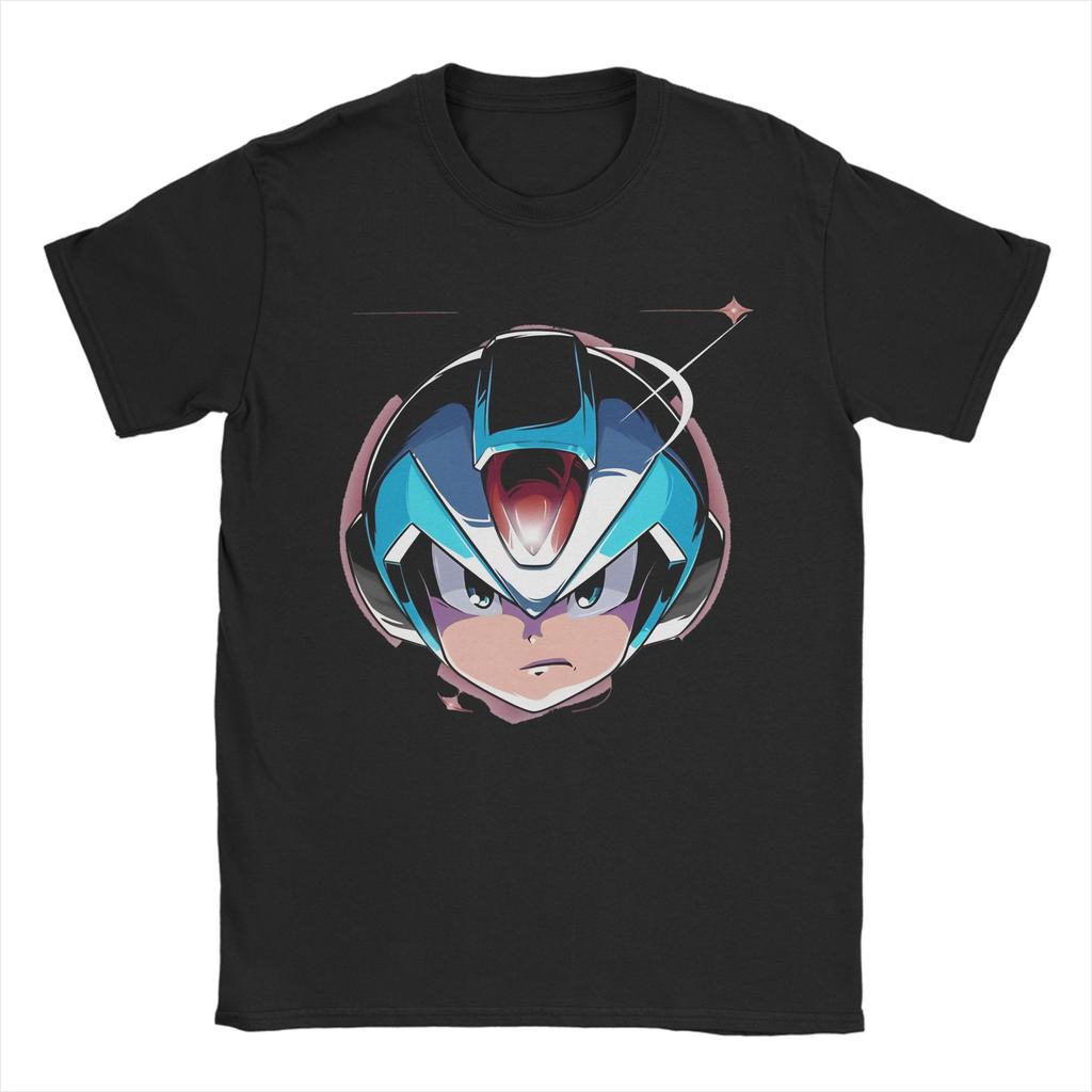 Мужская футболка Megaman X to Mega Хлопковые Топы Уличная одежда С круглым вырезом Короткий рукав