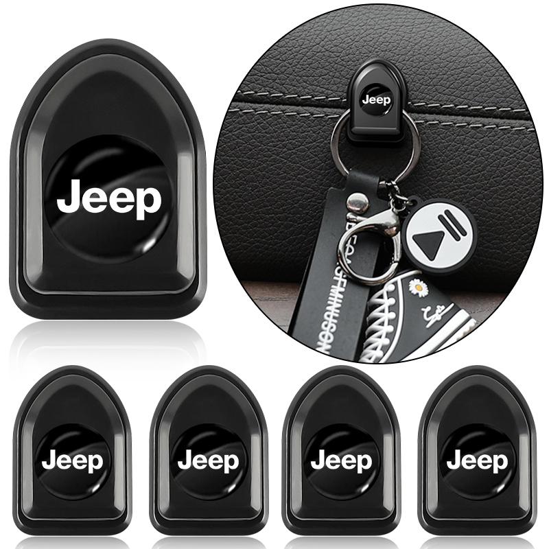 Mini Car Hooks USB Cable Headphone Key Storage Hooks For Jeep Wrangler Grand Cherokee Compass Renegade Tyre Stem Air Caps