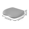 Car Booster Cushion With Memory Foam Hardened Anti-skid Driver Memory Foam Lumbar Pillow Suede Seat Height Inclined Cushion