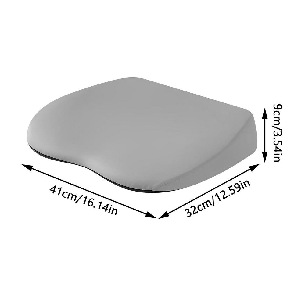 Car Booster Cushion With Memory Foam Hardened Anti-skid Driver Memory Foam Lumbar Pillow Suede Seat Height Inclined Cushion