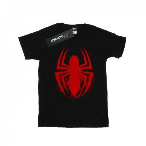 Marvel Womens/Ladies Spider-Man Logo Emblem Cotton Boyfriend T-Shirt