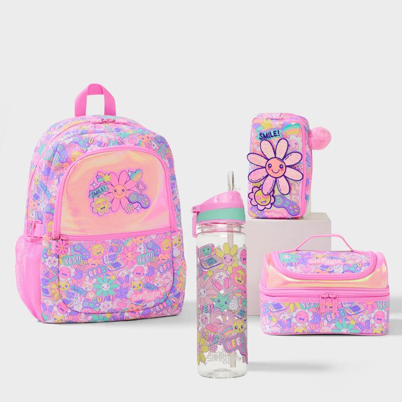 Smiggle Детский Большой Рюкзак Школьный Ученический Карточный Двойной Наплечный Сумка Средняя Начальная Уличный Для Отдыха