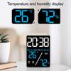 Большие цифровые настенные часы Компактный дизайн Портативный работающий от батареи температурный дисплей Светодиодный будильник с большими цифрами