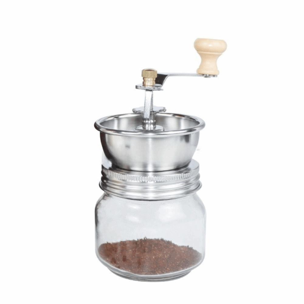 Adjustable Settings Mason Jar Coffee Grinder Ceramic Core Bean Grinder Tools  Coffee Accessories