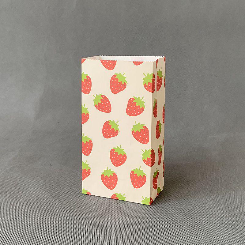 Small Floral Polka Dot Candy & Gift Paper Bag (Handle-Free, Flat Pocket for Cosmetics & Wedding Favors)