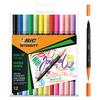 Marqueurs - BIC - Intensity - 12 Pièces - Multicouleur - Double Pointe
