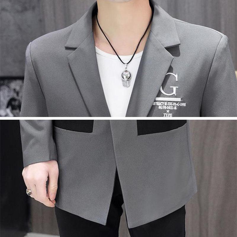 Весенний деловой костюм с v-образным вырезом, мужской повседневный облегающий ветровка с цветными пуговицами, пальто, трендовая парка