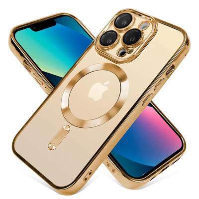 Магнитный чехол для iPhone 15 14 13 12 11 Pro Max 15 Plus, прозрачная защита объектива для Magsafe, чехлы с покрытием для беспроводной зарядки, чехол