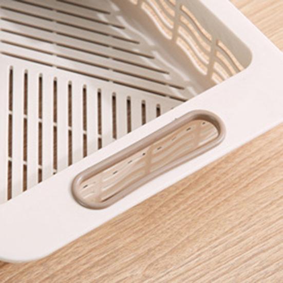 Cutting Board with Strainer Colander Retractable Plastic Board Extended Size Space-Saving with Handle Draining Tray for Kitchen