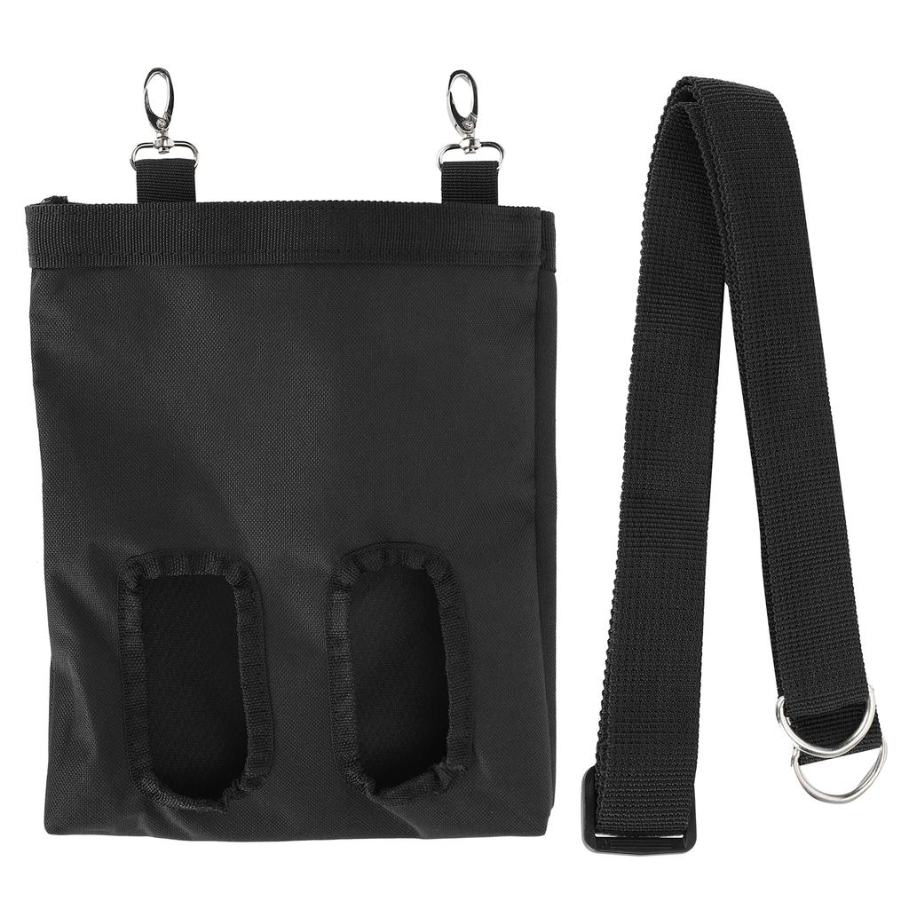 Rabbit Feeder Bag 600D Oxford Fabric Hanging Feeding Device Supply Pet Accessory Black