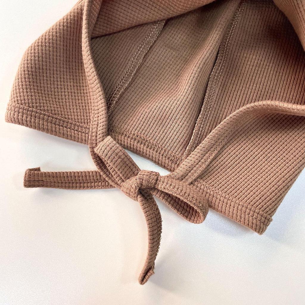 2025 Summer Waffle Bear Infant & Toddler Short Sleeve Romper