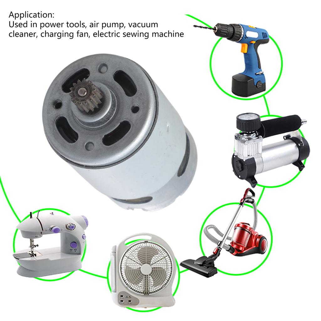 Двигатель RS550 21В 28000 об/мин Электродвигатель для пиления для малых и возвратно-поступательных пил с шестерней 8,2 мм для повседневного использования