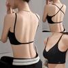 FINETOO Women U-shaped Beautiful Back Bra Seamless Wireless Underwear Backless Bra Push-up Tank Tops