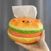 Figure Model Burger Dog Tissue Box Decorative Hamburger Fun Tissue Box  Home Decoration