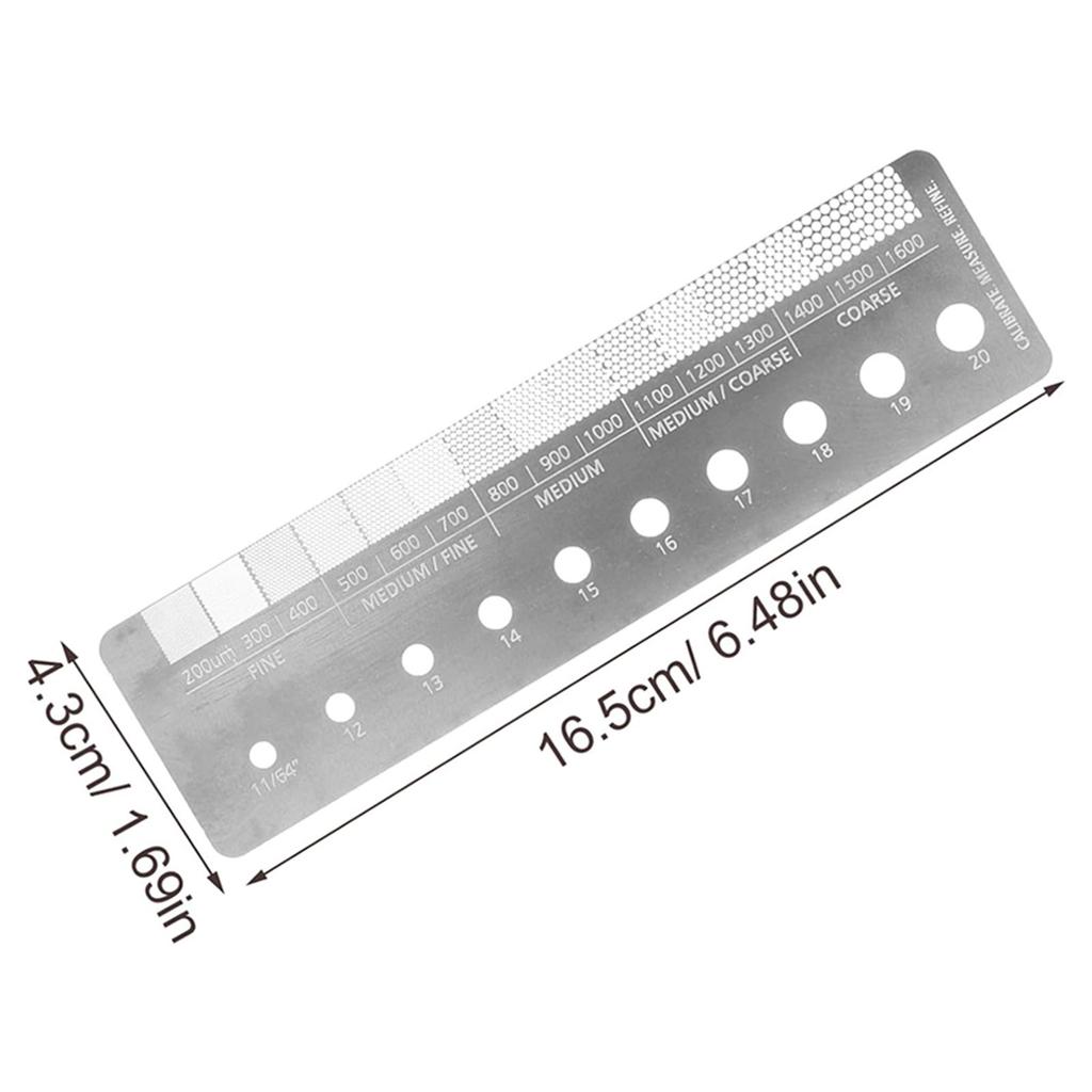 Coffee Measuring Ruler Coffee Grind Size Ruler Stainless Steel Material Coffee Bean Grinder Accessories Measuring Tools