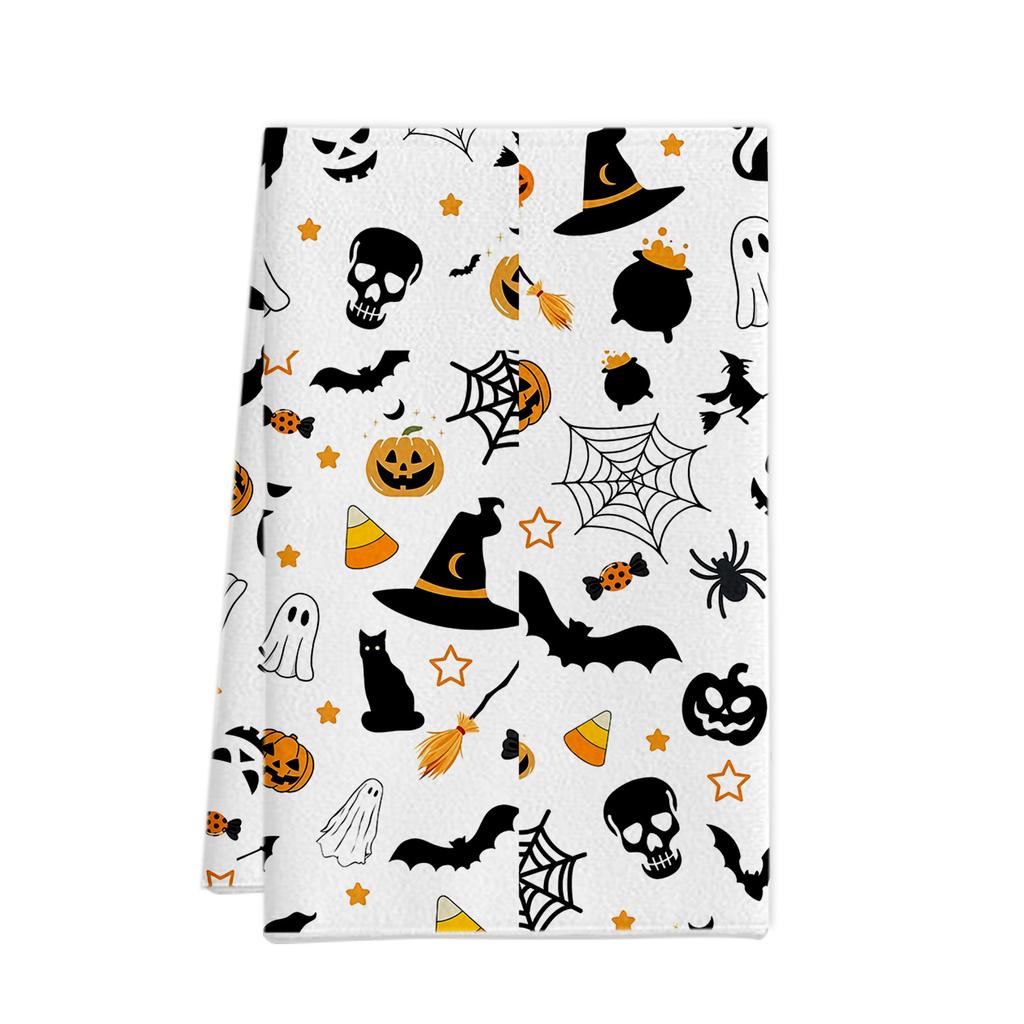 Halloween Towel Ornament Gift Microfiber Printing Kitchen Towel Special Dish Towel Rag