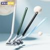 Long Handle Toilet Cleaning Brush Silicone Toilet Brushes Bendable Silicone Brush Head Bathroom Toilet Cleaning Brush