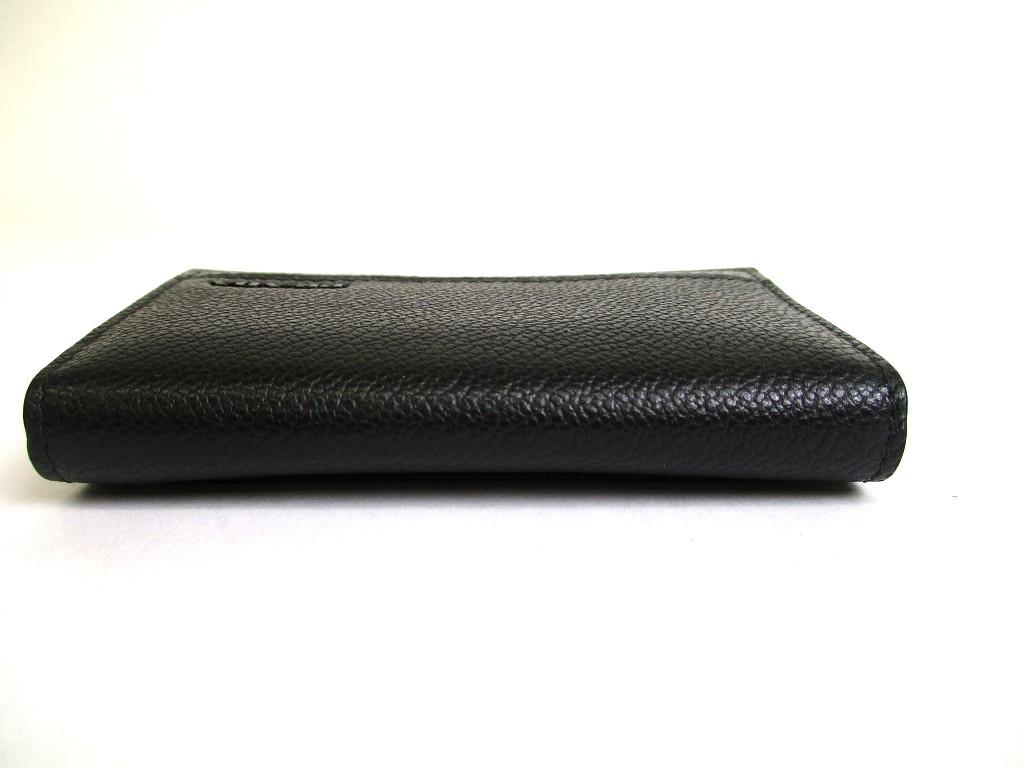 Authentic PRADA Black Grain Leather Card Case Card Holder #b085 Seller refurbished